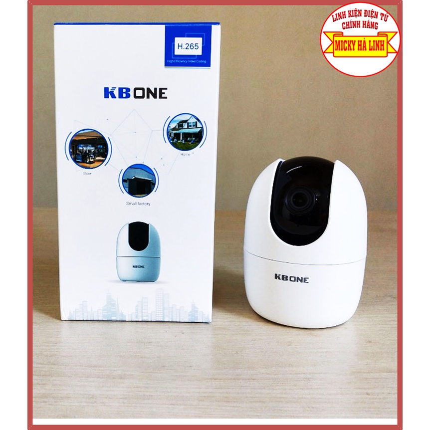 Camera IP Wifi KBONE KN-H21PW 2.0 Megapixel, quan sát 360 độ, tích hợp còi báo động, đàm thoại 2 chiều