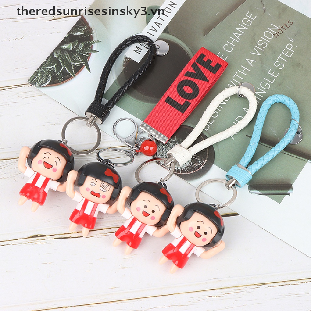 Móc Khóa Gắn Mặt Hình Cô Gái Hoạt Hình Thay Đổi Khuôn Mặt Dễ Thương Charms