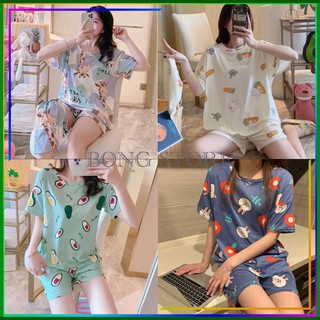 Set đồ nữ, đồ bộ nữ mặc nhà mùa hè cao cấp chất thun dễ thương