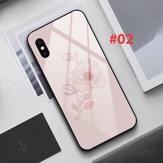 Ốp lưng kính Samsung Galaxy Note 8 Note 9 Note 10 Note 10 Plus in hình HOA