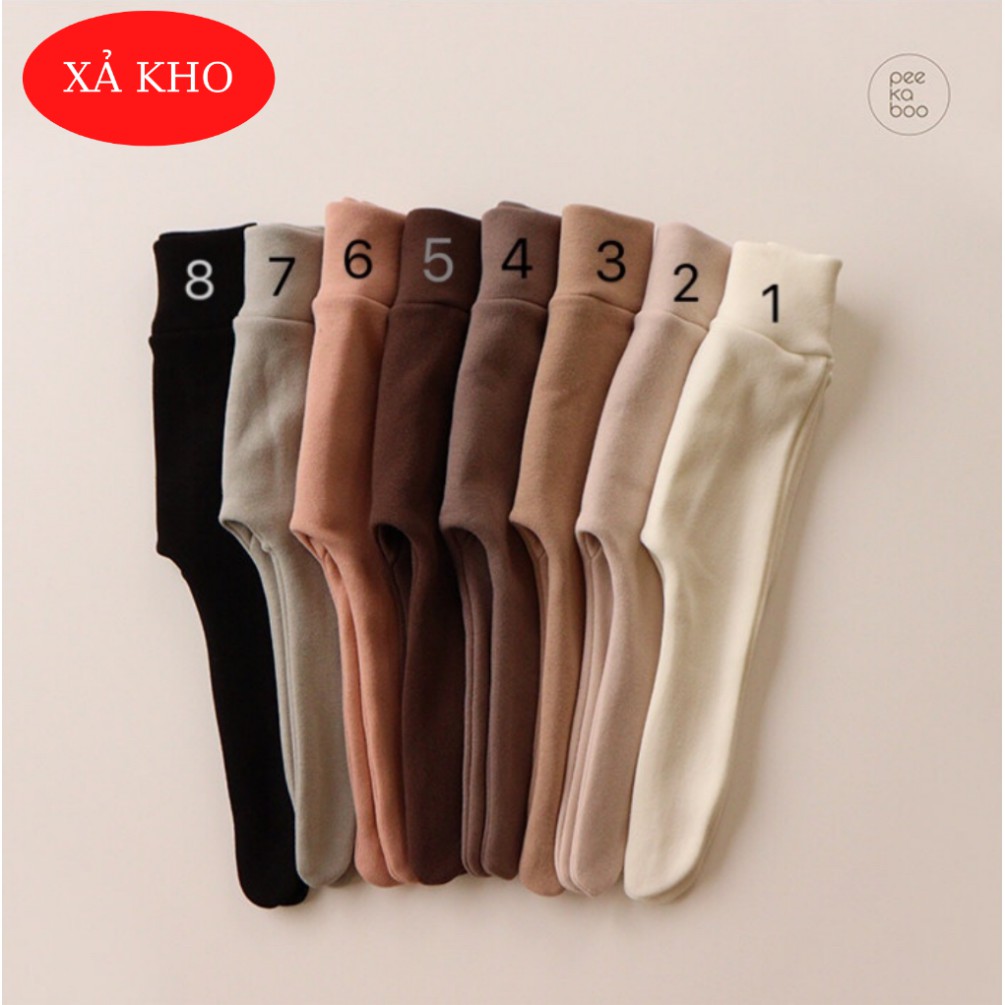 Quần tất liền bàn cạp cao baby peekaboo lót lông