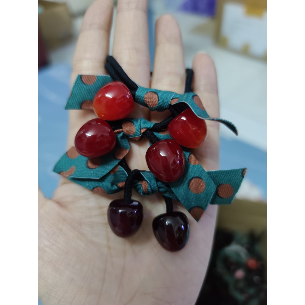 Dây buộc tóc, cột tóc cherry siêu xinh, sang chảnh, hàng loại 1.