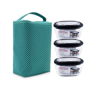 Bộ 3 hộp thủy tinh lock&lock 540ml & túi - bộ 3 hộp thủy tinh lock&lock 540ml & túi