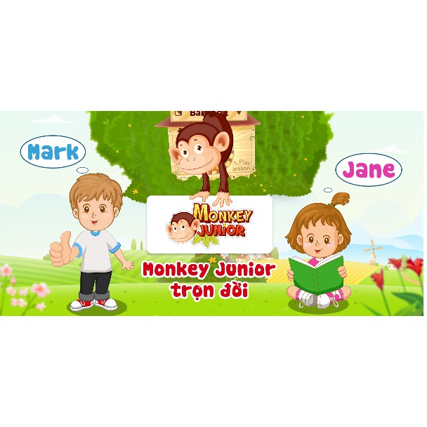 Thẻ học monkey Junior trọn đời