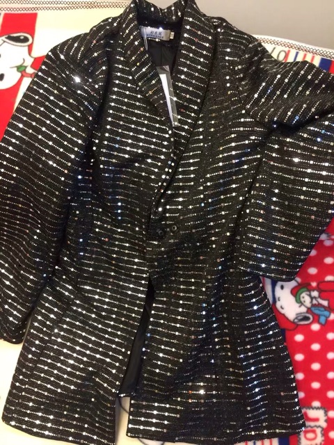 [ODER] Áo khoác blazer sequin ghi chú size MS089