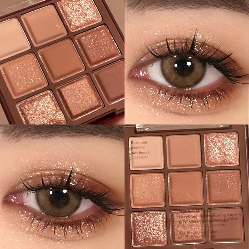 Phấn Mắt Màu Sắc Chocolate Chín Ngày Ánh Ngọc Trai Sáng Bóng