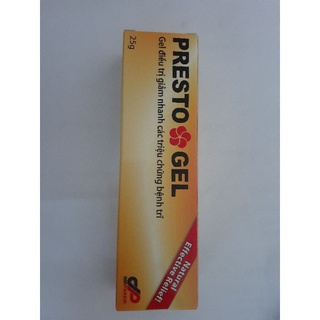 Gel bôi trĩ nội, trĩ ngoại Presto gel nhập khẩu Israel 25g/týp