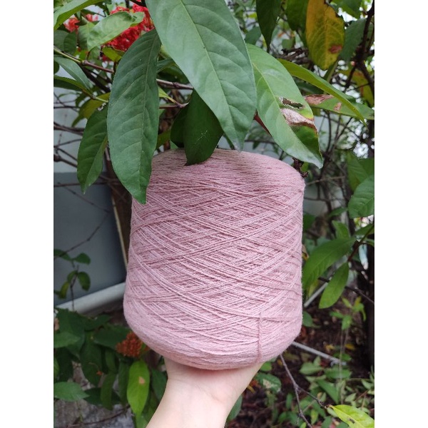 300g len Lông thỏ 100% màu hồng loang