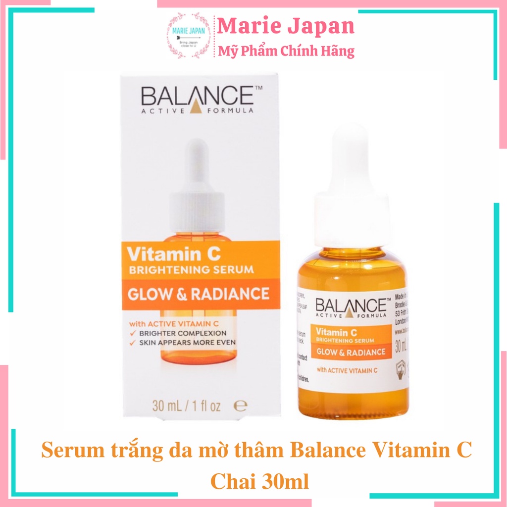 Serum trắng da mờ thâm Balance Active Formula Vitamin C Brightening 30ml