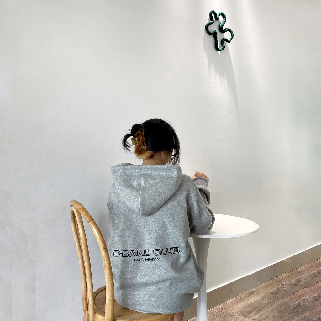 Áo khoác Hoodie nỉ bông D'BAKU CLUB EST.MMXX (Tặng kèm túi Tote)