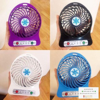 QUẠT MINI 3 TỐC ĐỘ KÈM PIN + SẠC