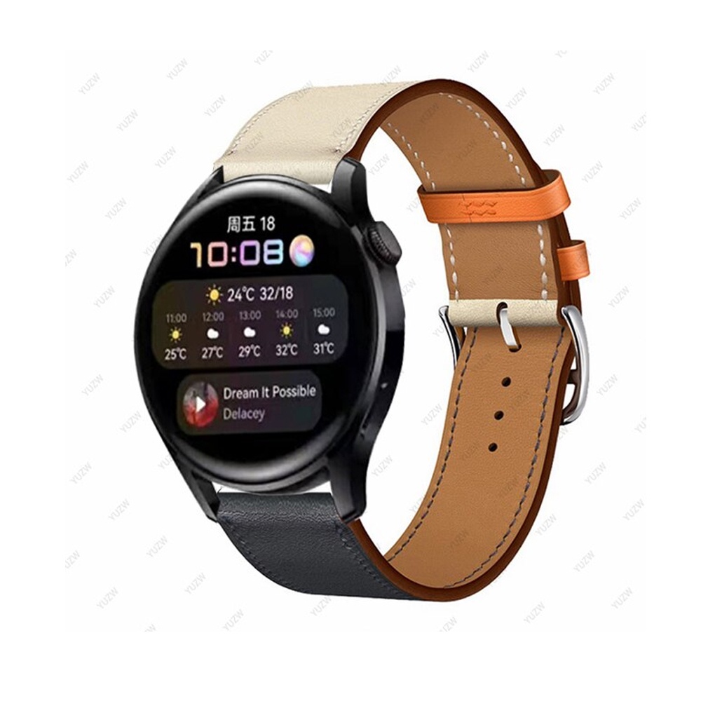 Dây da phối màu thời trang Huawei Watch GT4/GT3/GT3 PRO/GT2 PRO/GT2/GT2 PRO