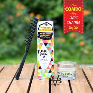 [CHÍNH HÃNG - BYVILAIN SHOP TPHCM] Combo Gôm xịt tóc 2Vee 230ml + Sáp vuốt tóc Hanz De Fuko Quicksand 56g + Tặng lư