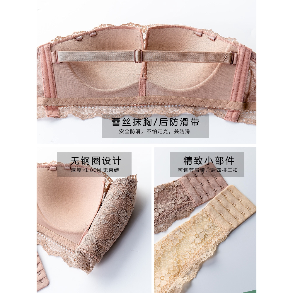 Bộ đồ lót/ Áo ngực có miếng đệm nâng ngực mỏng phối ren quyến rũ cho nữ | BigBuy360 - bigbuy360.vn