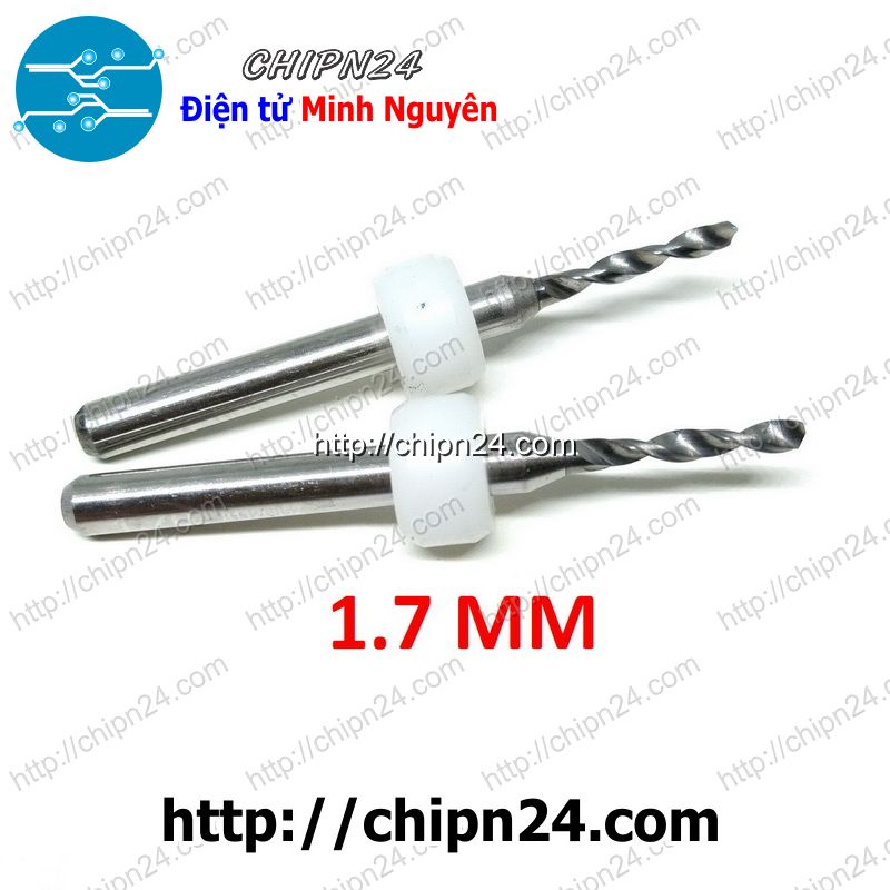 [2 CÂY] Mũi khoan mạch in CNC 1.7mm (Mạch điện tử, PCB)