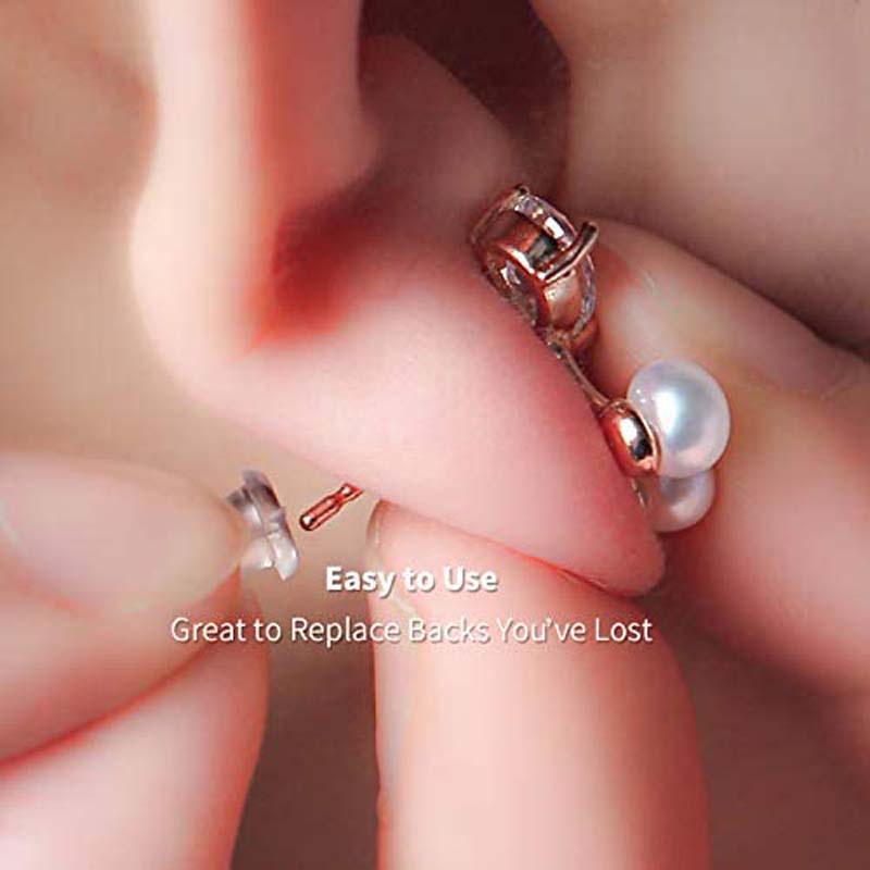 Set 1000 Nút Chặn Bông Tai 4mm Mềm Mại Thay Thế An Toàn DIY