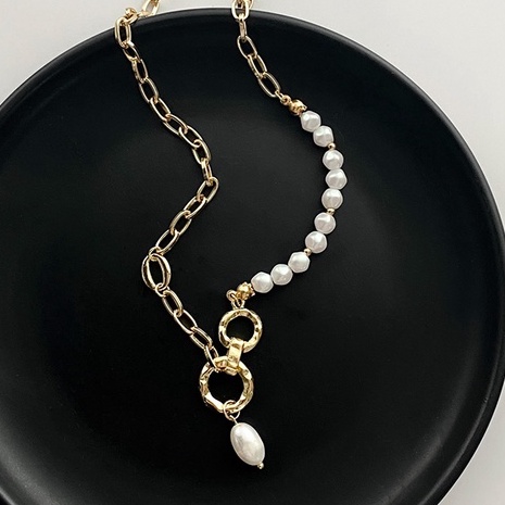 Vòng cổ Bằng Thép Titan Đính Ngọc Trai Sang Trọng Phong Cách Hàn Quốc 2022