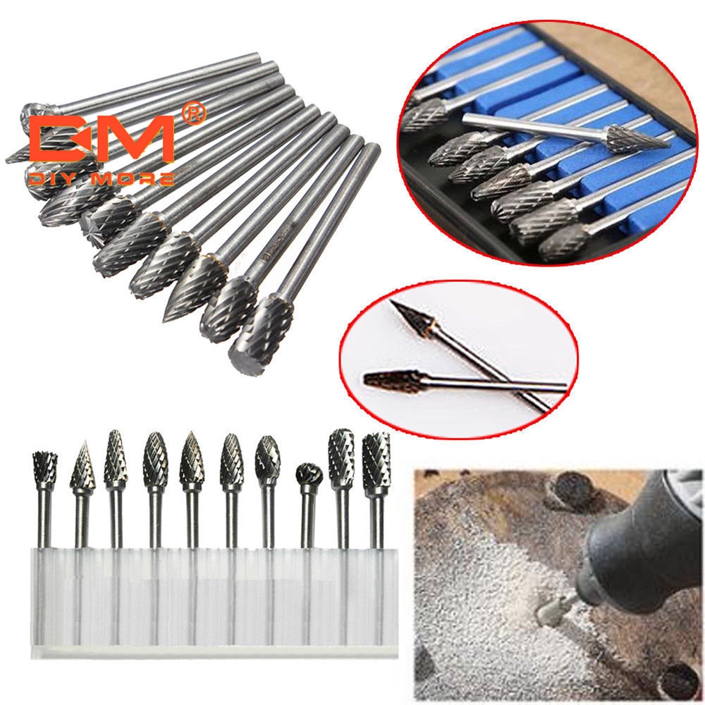 Bộ 10 Mũi Khoan Hợp Kim 1 / 8 "6Mm