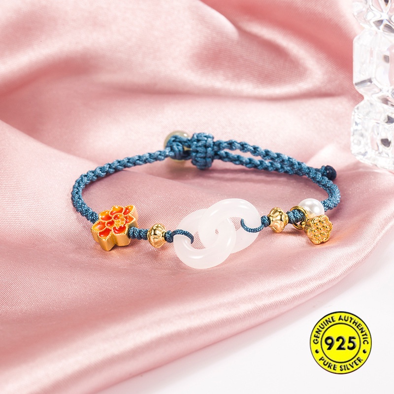 Dây Đeo Ngọc Bích 18K Cho Nữ