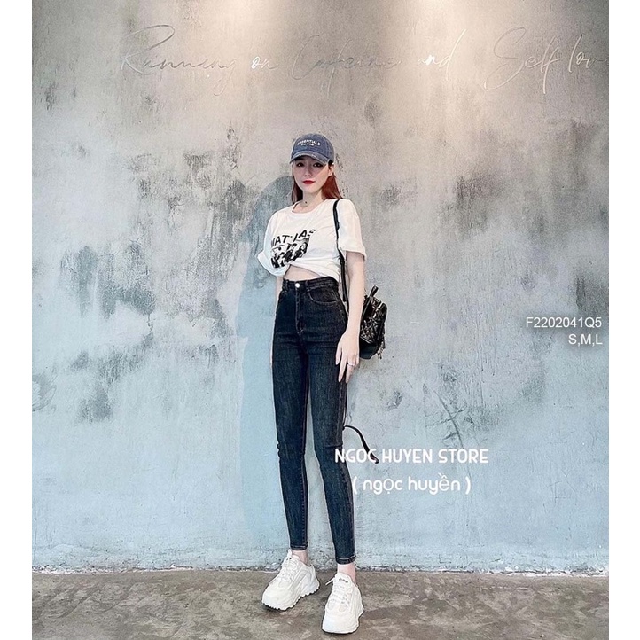 Quần jeans đen 1 nút