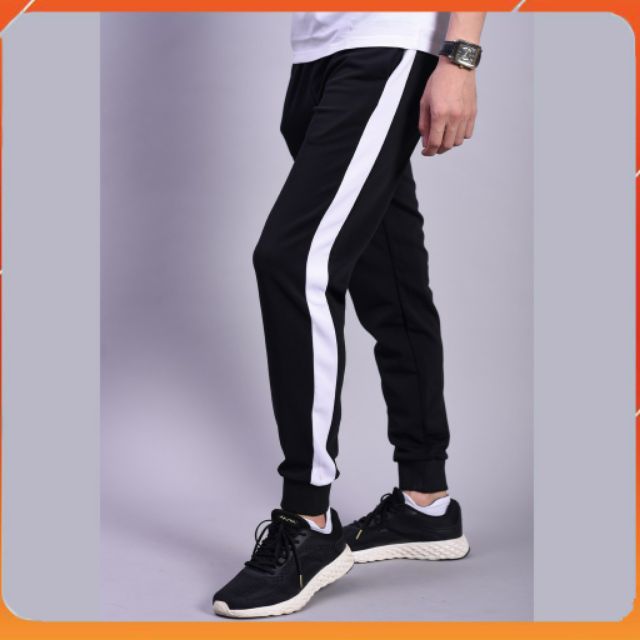 Quần jogger thể thao nam nữ unisex 1 sọc to