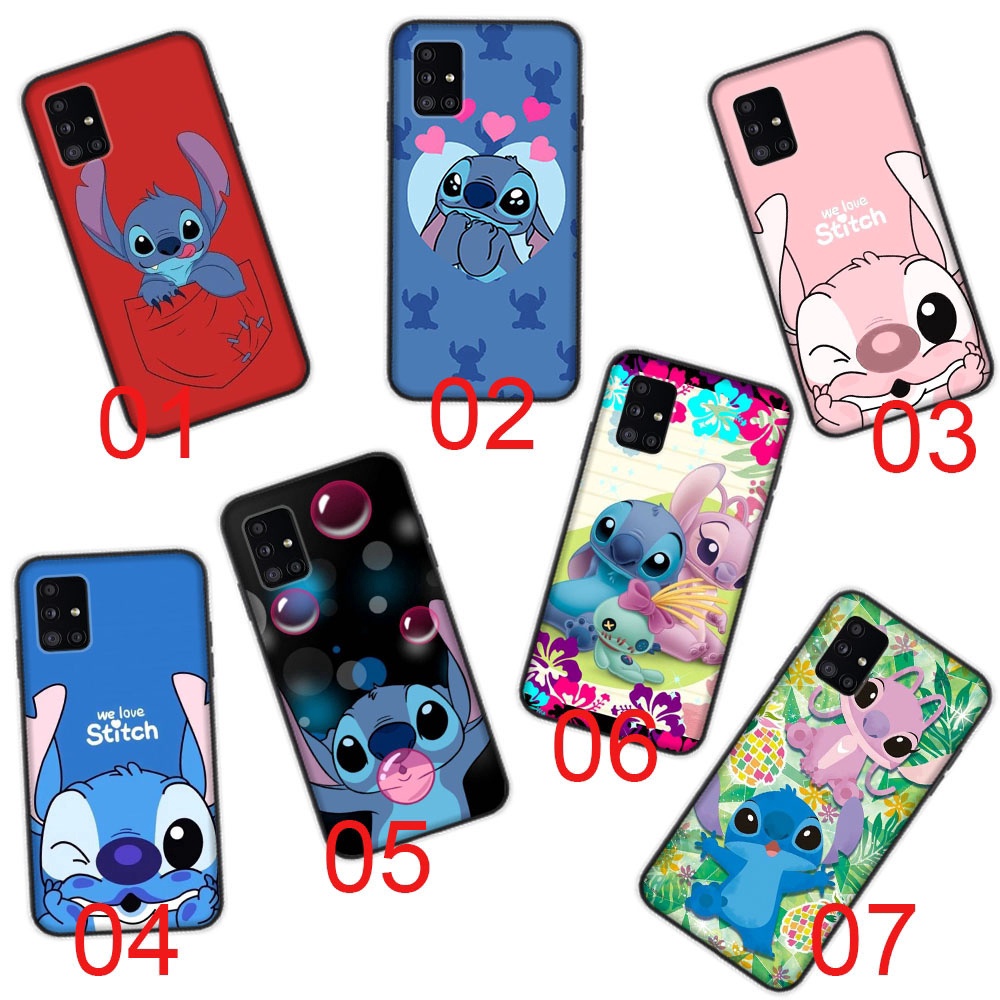Ốp Điện Thoại Mềm Viền Đen Hình Stitch Cho Oppo A12 A12E A91 A52 A72 A92 A92S A83 A1 A1K