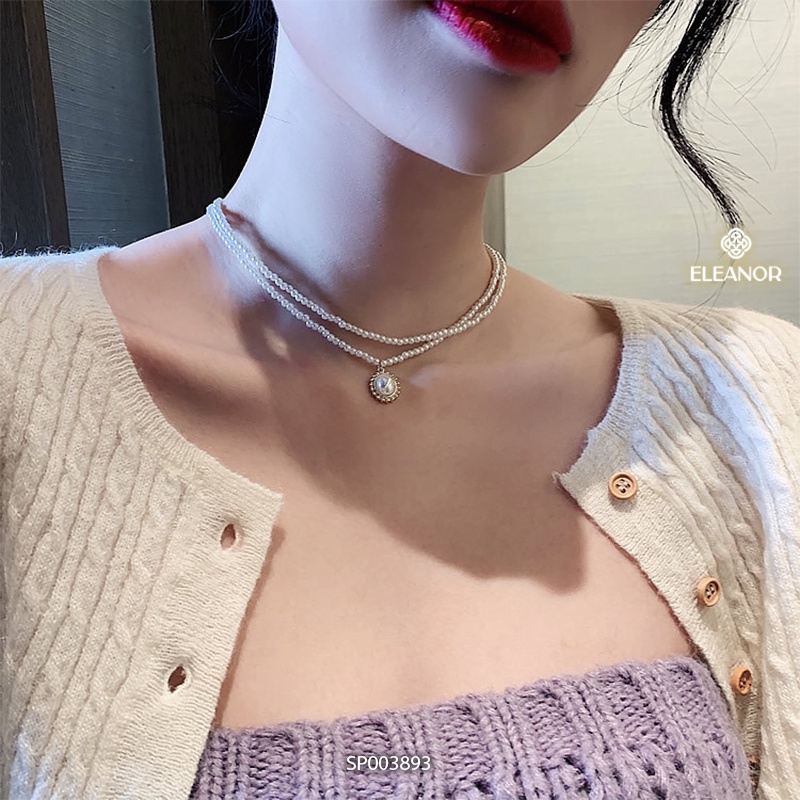 Dây chuyền nữ Eleanor Accessories đa dạng kiểu dáng đính đá ngọc trai nhân tạo phụ kiện trang sức 3893