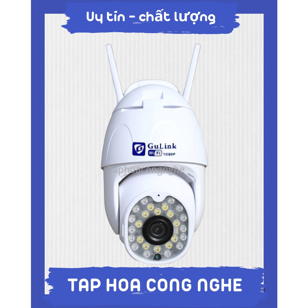 Camera GULINK WIFI ngoài trời 2 râu có LAN xoay 360 độ 26LED
