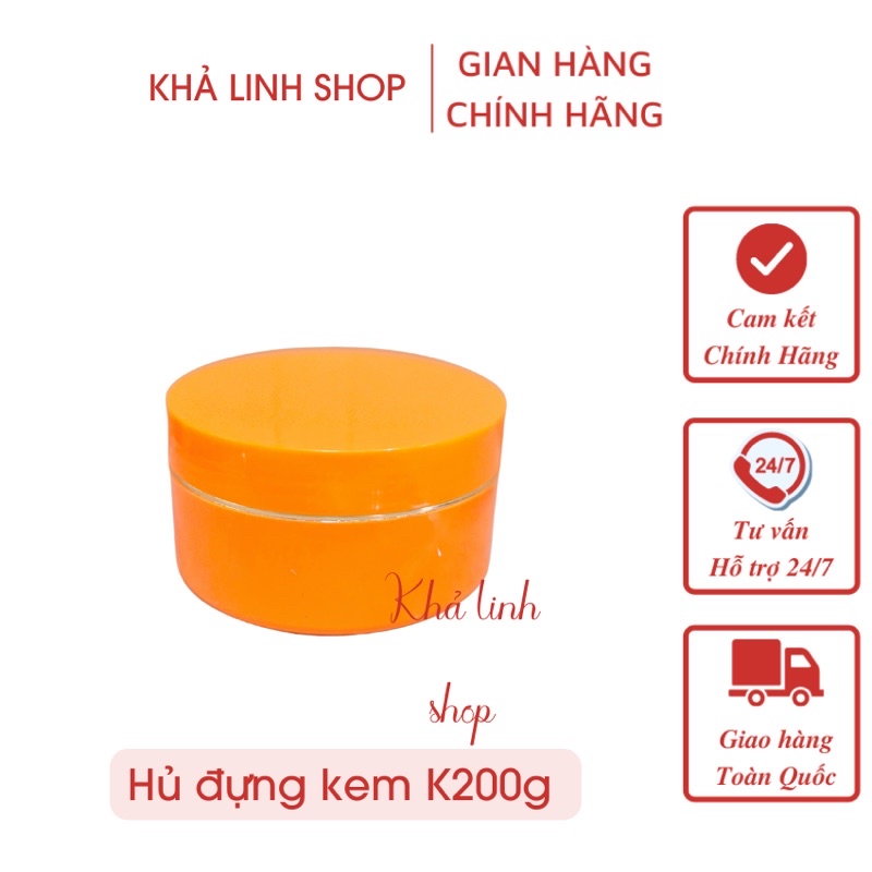 Lẻ hủ nhựa đựng kem 200g nhiều màu độn đáy
