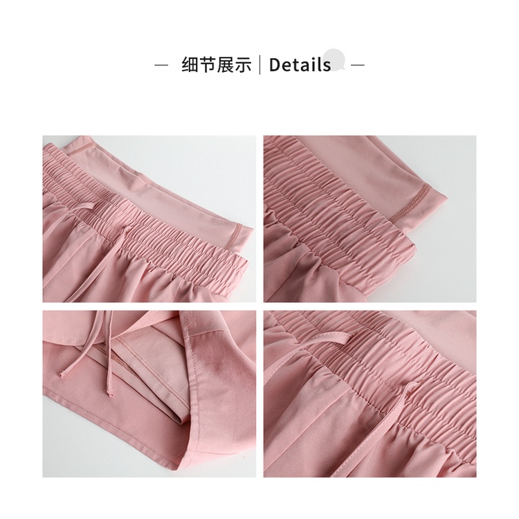 Quần short thể thao lưng cao có túi phong cách năng động thời trang cho nữ