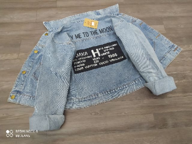 Áo khoác jean nữ form lững loại 1 duớ 58Kg The Moon