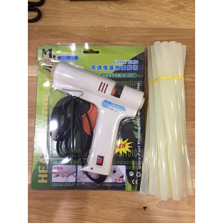 Combo súng bắn keo 60W và 20 thanh keo nến to dài 28cm