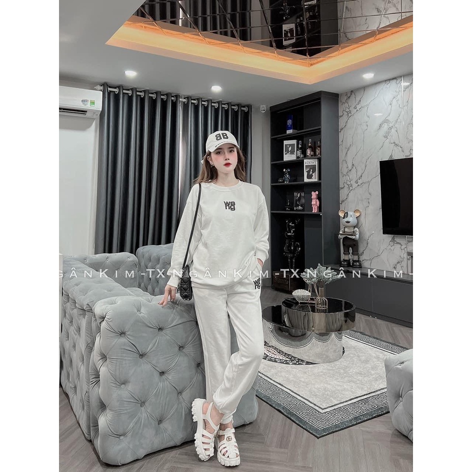 [ 𝐅𝐑𝐄𝐄 𝐒𝐇𝐈𝐏 ]  SÉT BỘ WANG MIX QUẦN BOOM LOGO THÊU NỔI