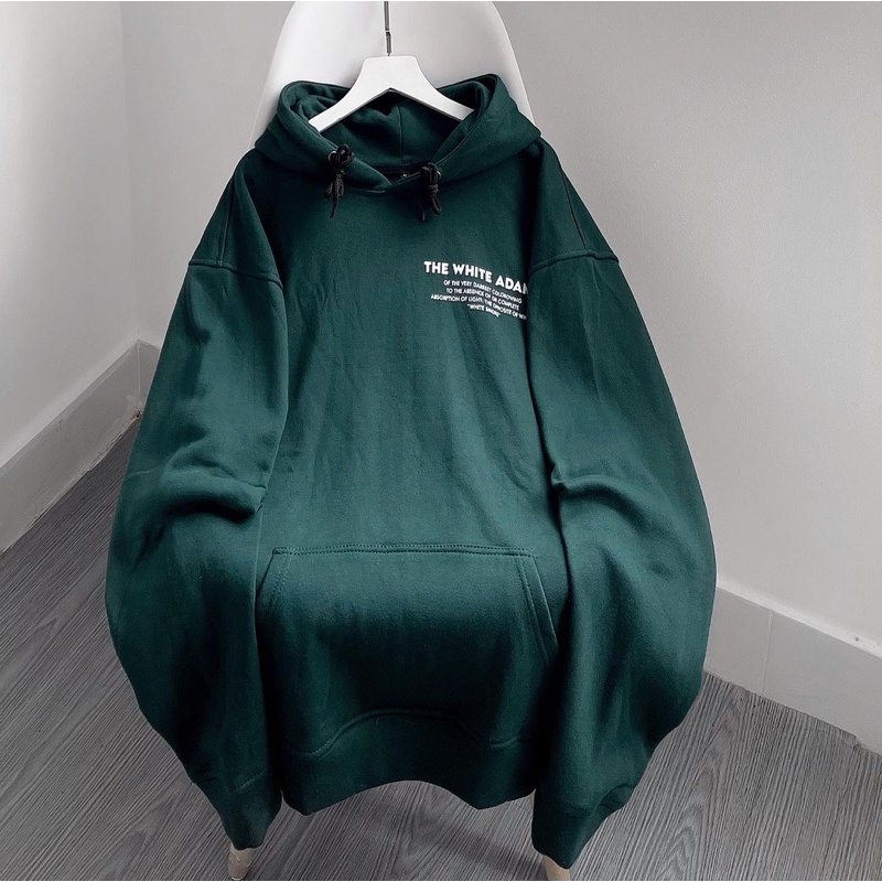 Áo Hoodie The White màu rêu ảnh thật unisex SSSTore ( nam nữ bận đều được)