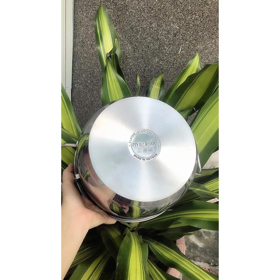Nồi inox fivestar 3 lớp dày dặn 24cm - nấu được bếp từ (hàng khuyến mãi Vinamilk)