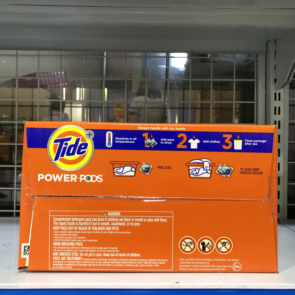 [THÙNG 4 BỊCH]1 Thùng Viên Giặt Tide Power PODS Hygienic Clean Detergent Mỹ