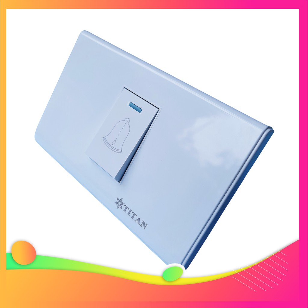 Mặt công tắc chuông Titan White