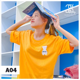 [XẢ NGHỈ BÁN] Áo Thun Tay Lỡ 2s Clothing Áo Phông Unisex  Cotton Oversize Form Rộng  In Hình Gấu Bear Dễ Thương Cute A04