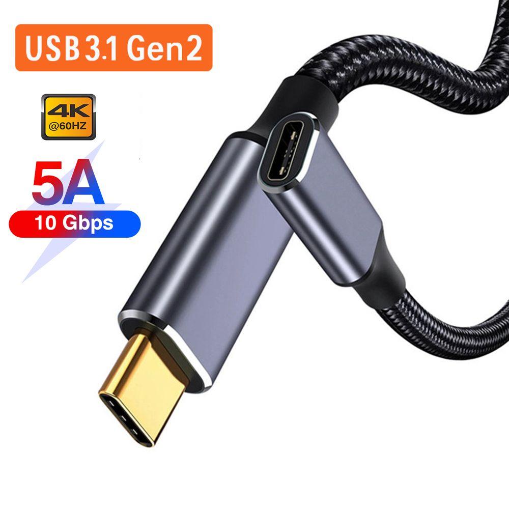 Dây Cáp Nối Dài USB C 5A Đầu Cắm Sang Cổng Cắm Type-C 100W Cho Laptop / Điện Thoại Di Động
