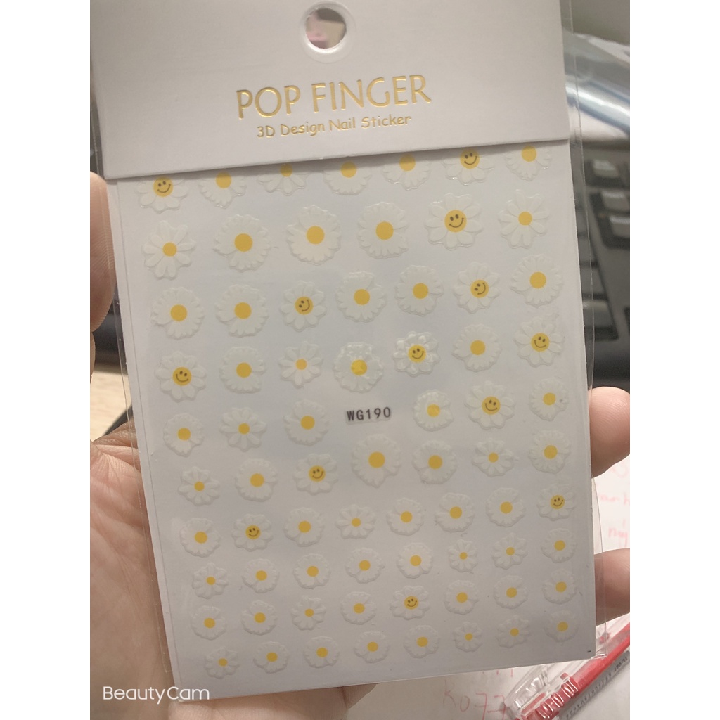 sticker hoa cúc vàng