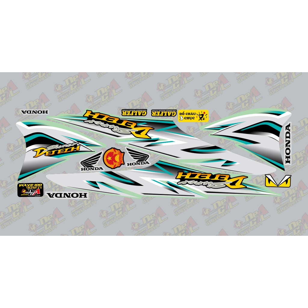 Tem rời Wave a 50 - 100 cc Đời 2006-2016 Mẫu Detech 901271