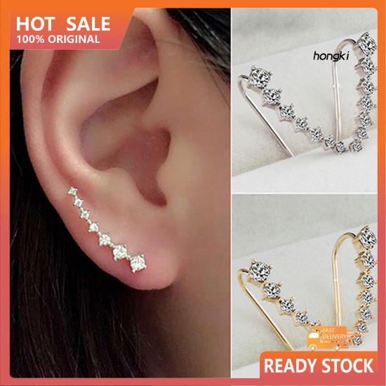 Khuyên vành tai đính đá nhân tạo Zircon dành cho nữ