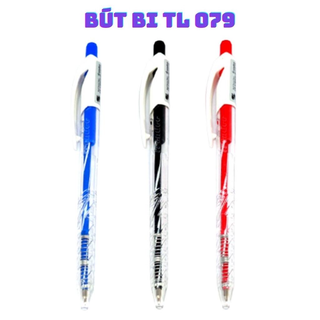 Bút bi Thiên Long TL 079 viết bi TL đủ 3 màu XANH ĐỎ ĐEN CAM KẾT CHÍNH HÃNG