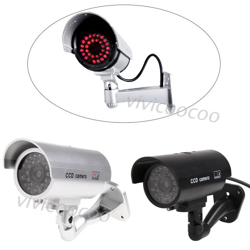 Camera Giám Sát Giả Có Đèn LED Sáng ban Đêm Dùng Trong Nhà Và Ngoài Trời