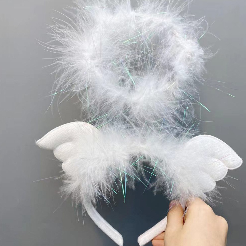 Băng Đô Cài Tóc Hình Đôi Cánh Thiên Thần 10MK Phát Sáng Trong Đêm Halloween