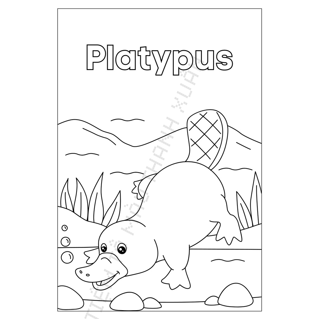 Set 50 Tờ Tranh Tô Màu Hình Động Vật Có Từ Tiếng Anh Size A5 Cho Bé Màu Sáp, Màu Chì - Tiệm Tô Màu Thanh Xuân