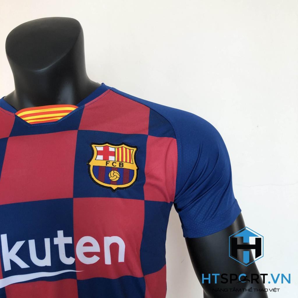 Áo CLB Barcelona Thun Lạnh Cao Cấp Chính Hãng, Áo đấu Barca Xanh Đỏ Đá banh ?