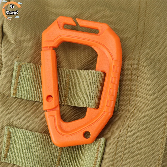 Móc Khóa Carabiner Hình Chữ D Bằng Nhựa Gọn Nhẹ Cho Hoạt Động Ngoài Trời