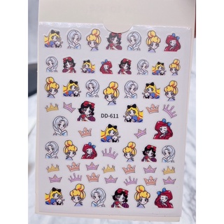 sticker 3d hoạt hình dán móng tay nail