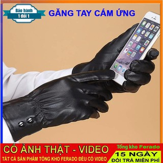 Găng tay da nam, nữ cảm ứng.